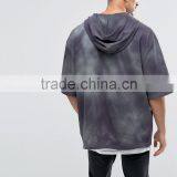 Promotion Oversized With Hood Dark Grey Men Custom High Quality 1/2 Sleeves Pakistan Hoodies thumbnail-2