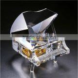 Exquisite Clear Crystal Piano, AAA High Quality Crystal Crafts