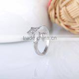 925 Steriling Silver Open Ended Hug Hands Shaped Ring for Lovers and Couples thumbnail-3