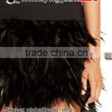 ZPDECOR Plumage Manufacturer Wholesale Cheap Cock Fringe Directly Dyed Light Pink Rooster Saddle Feathers Trims thumbnail-6