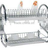Kitchen Plastic Metal Wire Dish Rack