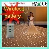 Wedding Party Disco DJ Night Club Event Hire White Gloss 2ft x 2ft Wireless Battery Powered Twinkling Star LED Dance Floor thumbnail-1