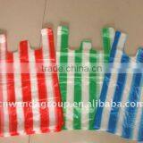 Retailing HDPE Striped T-shirt Bag,degradable Bag thumbnail-1