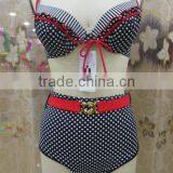 2015 New Arrival Retro High Waisted Bikini thumbnail-4