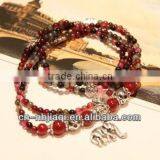 Natural Red Agate Garnet Bracelet thumbnail-3