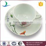 White Round Shape Flower Decals Porcelain Dinner Set thumbnail-2
