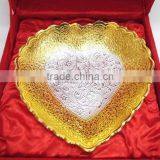 Corporate Gift Item, Return Gift, New Design 2015 Home Decoration Gold and Silver Plated Tray thumbnail-3