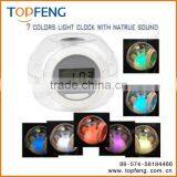 Color Changing Alarm Clock /nature Sound Table Clock/7color Alarm Clock thumbnail-1