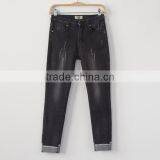 2017 OEM Casual Ripped Women Denim Pants L6983 Simple Style thumbnail-1