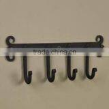 wrought iron coat rack