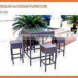 Outdoor Wicker High Dining Royal Dining Set thumbnail-1