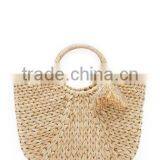 Fashionable Water Hyacinth Pompom Bag thumbnail-4