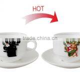 Color Changing Ceramic Coffee Cup Saucer