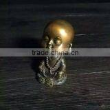 Wholesale Home Decoration Metal Brozne Baby Buddha for Sale thumbnail-5