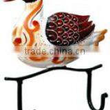 IRON PAINTED DUCK HANGER 2 HOOK thumbnail-1