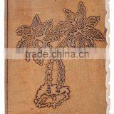 Handmade Vintage Torn Edges Embossed Tree Leather Journal thumbnail-1
