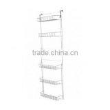 5 Foot Over Door Storage Rack/ 5-Foot Vinyl Covered Steel Over Door Storage Basket Rack thumbnail-3