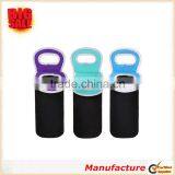 Insulated Neoprene Wine Bottle Holder for Travel With Secure Carry Handle Wine Carrier Tote Bag thumbnail-5