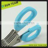 SK077 7" Professional 7 Blades Stainless Steel Herb Scissors thumbnail-3