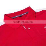 High Quality Men's Cool Customized Designs and Brands Factory Plain Dyed Red Polo Shirt thumbnail-2