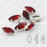 Wholesale Price Decorative Light Siam Horse Eye Crystal Beads for Garment