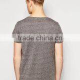 2016 High Quality Colored Cotton Blank V-neck T-shirt for Man thumbnail-3