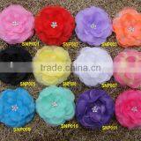 Hot Sale Peony Flower Artifial Flowers Accessory Handmade Artificial Fabric Peony Hair Flowers For Hair Dress Decoration thumbnail-1