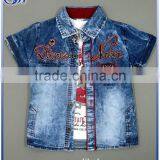 Fashion Style New Design KidsBoy Short Sleeve Denim Jeans Shirts+T-shirt thumbnail-1