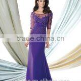 Formal Long Sleeve Lace Full Length Mother Dresses for Juniors thumbnail-1