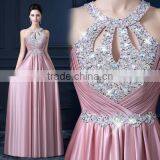 Halter Neck Designer Beaded Evening Brand Pretty Women Dress thumbnail-1