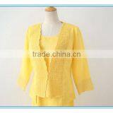 Casual Ramie Cotton Simple 3 Pcs Ladies' Church Suits thumbnail-2