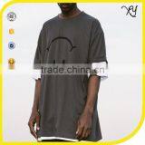 2017 t Shirt Men Smile Printing Oversized 95 Cotton 5 Spandex t Shirts thumbnail-1