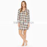 Checked Long Dress Women Minion Pajamas