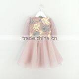 Lace Hook Flower Boutique Girl Clothing Eugen Yarn Stitching Short Sleeve Girl Dress thumbnail-3