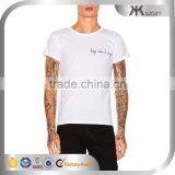 China OEM Embroidery Words Custom Mens White t Shirts thumbnail-1