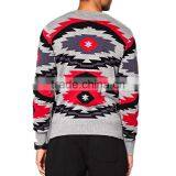 Long Sleeve Round Neck Cotton Pullover Southwestern Knitted Pullover Men Sweater thumbnail-3