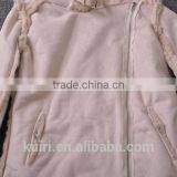 Faux Fur Leather Jackets 2016 Fashion Women's Imitation Lambs Wool Coat Spliced Large Lapel Overcoat With Belt thumbnail-6