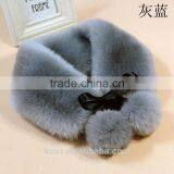 New Womens Stylish Lovely Faux Fur Scarf Scarves Neck Warmer Wraps Collar With Strips Shawl Wholesale Price thumbnail-3