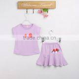 2016 New Girls Cute Eyes Printed Shirts 2 Piece Sets Outfits thumbnail-2