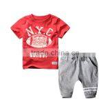 Wholesale Summer Cotton Printing Boys Kids Clothes Clothing Set thumbnail-1