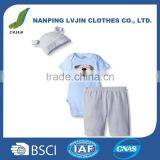 Infant & Toddlers Clothing Kids Clothes Set Cotton Baby Romper ,Pant and Hat thumbnail-1