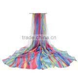 2017 New Sytle Long and Big Shawl Silk Chiffon Scarf Beach Made in China thumbnail-3
