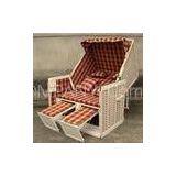 Contemporary Leisure Wood And Resin Wicker Roofed Beach Chair & Strandkorb thumbnail-1