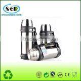 Different Size Double Wall Stainless Steel Vacuum Travel Pot With Plastic Grip and Shoulder Handle thumbnail-3