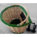 wholesale bicycle wicker baskets in light green with quick release hot sale