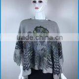 Women's Winter Fashion Animal Print Free Poncho Knitting Patterns thumbnail-4