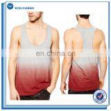 Gym Fitness Wear Sleeveless 100% Cotton Customized Dip Dye Mens Tank Tops thumbnail-1