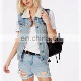 Hot Sale Unique Design Sleeveless Jean Jackets for Girls Wholesale China thumbnail-4