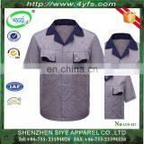 Wholesale Short -Sleeved Labor Uniform / High Quality Workwear Uniforms Industrial Uniform of 100% Cotton/TC/CVC thumbnail-1