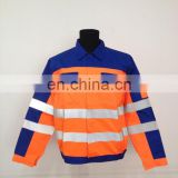 men's high visibility work jacket workwear with reflective tapes